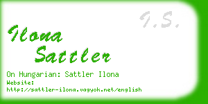 ilona sattler business card